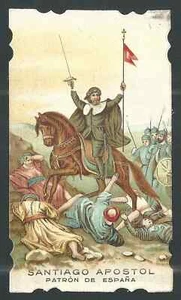 Tarjeta Santa Antigua de Santiago Apóstol Imagen Pieuse Santino Estampa - Imagen 1 de 1