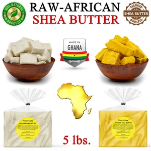 Raw African Shea Butter 5 lbs 100% Pure Natural Organic Unrefined Bulk Wholesale - Picture 1 of 26