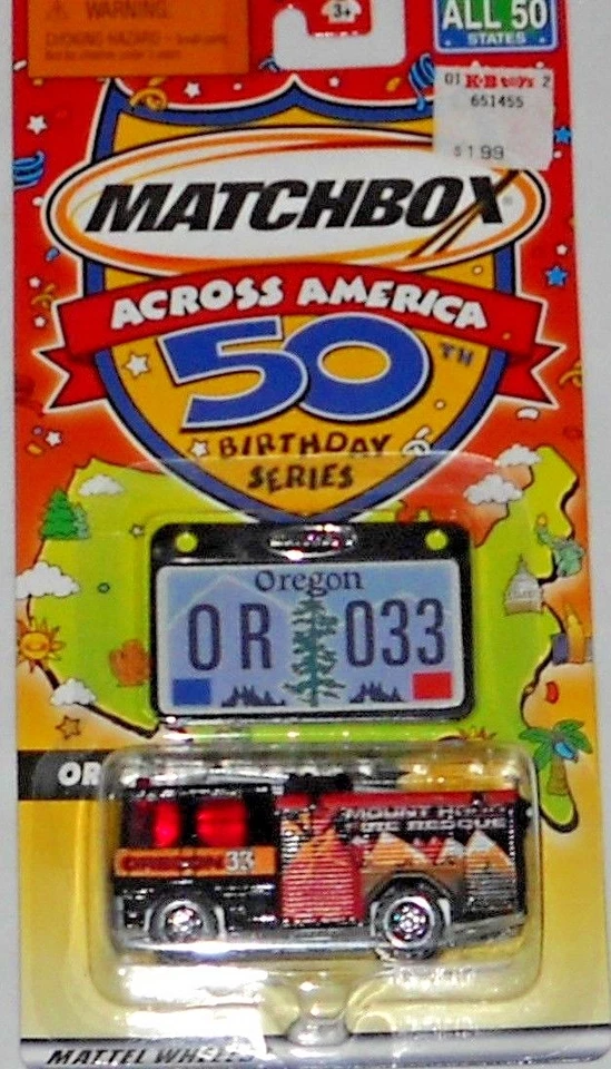  MATCHBOX ACROSS AMERICA 50TH BIRTHDAY SERIES OREGON DENNIS SABRE FIRE TRUCK - Image 1 of 1