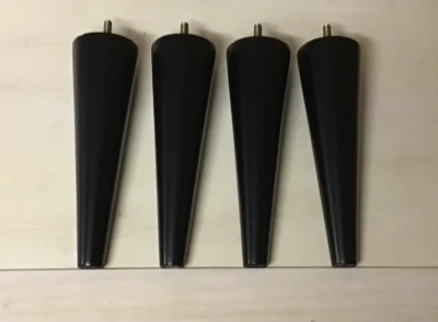 LT8208B Mueble Pies Silla Otomana Gabinete Sofá Redondo Cónico Negro 4 Patas 8" Foto 1 de 2