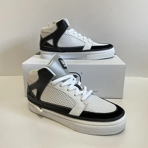 Zipz California 'C-Street' High Top Sneakers Trainers Black & White Choose Size - Picture 1 of 7