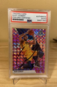 Rudy Gobert Utah Jazz Timberwolves Autographed Signed PSA Slabbed Card COA - Picture 1 of 4
