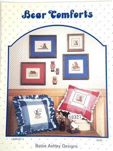 BEAR COMFORTS LEAFLET 4 / Bette Ashley Designs Counted Cross Stitch Leaflet - Picture 1 of 2