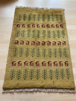NEU Perserteppich Gabbeh Perser Teppich Handgeknüpft  114x78 Wolle Bio - Bild 1 von 4