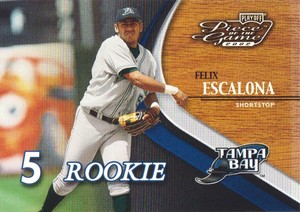 2002 Playoff Piece of the Game Baseball #97 Felix Escalona Rookie RC 476/500