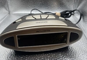 Acurite Digital Snooze Alarm Clock Sleek Light Tested Model 13027 Silver - Picture 1 of 3