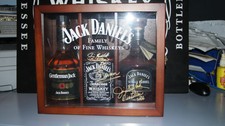 JACK DANIELS FAMILY OF 3 WHISKEYS IN TIMBER CASE SIGNED BY JIMMY BEDFORD