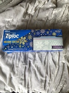Ziploc Holiday Congelador Galón Bolsas 1 Caja, 28 Bolsas, Invierno Copos de Nieve Navidad - Imagen 1 de 2