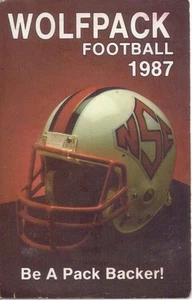 1987 NC State Football Spielplan NCSU North Carolina  - Bild 1 von 1