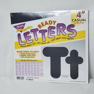 TREND® Ready Letters Casual Combo Set, Black, 4"h, 182/Set 078628799019 - Picture 1 of 2