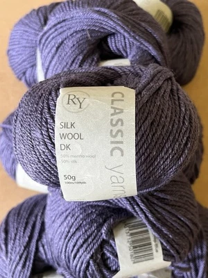 8 Rowan Classic Yarn Skeins RY Silk Wool DK DEEP BLUE SH319 50g each Unused - Image 1 of 3