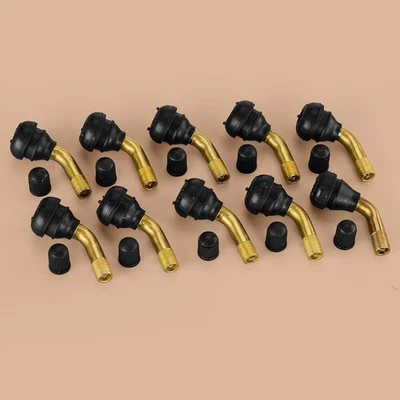 Vástago de válvula de neumático de rueda de ciclomotor scooter ángulo de 90 grados 10x A1 Foto 1 de 4