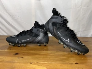Nike Alpha Huarache 8 Elite LAX Lacrosse Cleats BLACK CW4440-011 Mens Size 12 - Picture 1 of 7