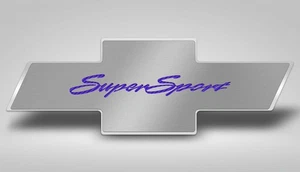 Hood Badge Purple Carbon Fiber "Super Sport" Emblem fits 10-15 Chevy Camaro SS - Picture 1 of 2