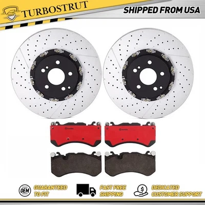 Kit de pastillas de rotores de freno delanteros OE Brembo para Mercedes-Benz C63 AMG 2008-2012 Foto 1 de 4