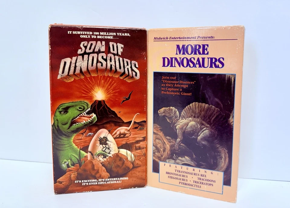 Son of Dinosaurs (VHS, 1989) & More Dinosaurs (VHS, 1986) Twin Tower - Rare VGC - Image 1 of 4