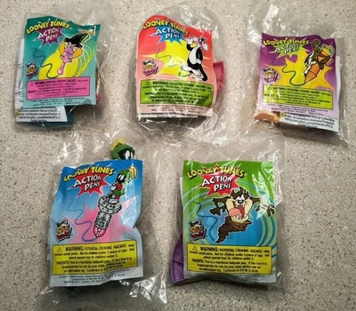 Wendy's 2000 - Bolígrafos de acción Looney Tunes - Juego completo de 5 - NUEVO Foto 1 de 4