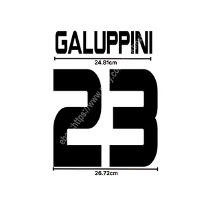 2017/18 Parma Home Fan Made Name Set – Galuppini #23 Soccer Heat Transfer Patch - Picture 1 of 2