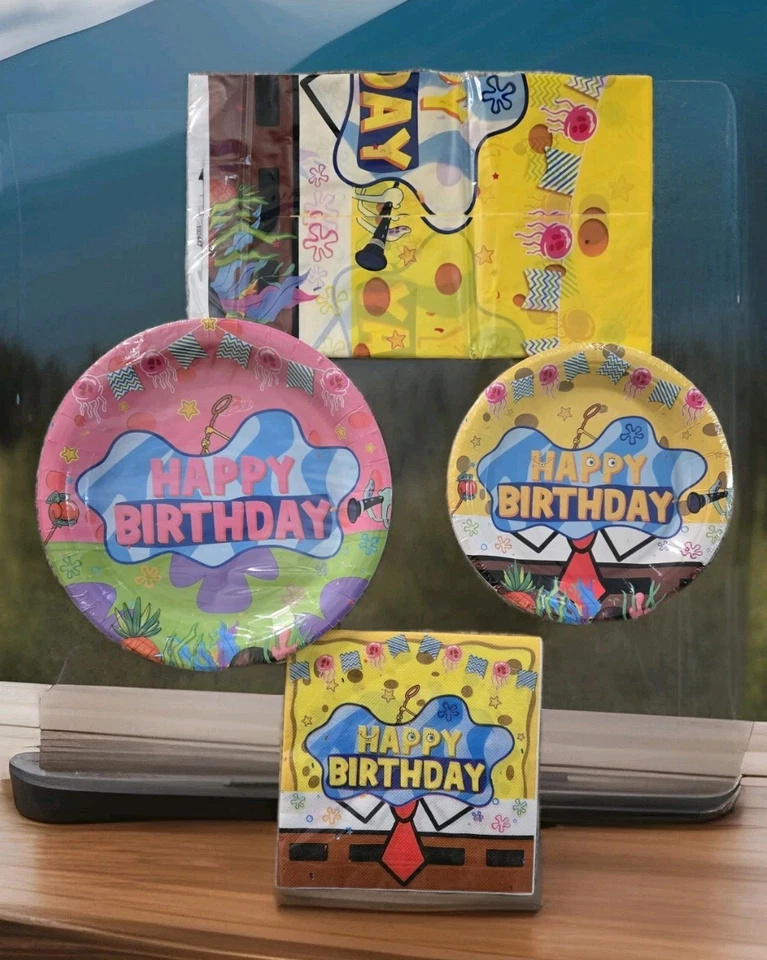 TV Character Happy Birthday Decorations For 10 Guest  - Image 1 of 1