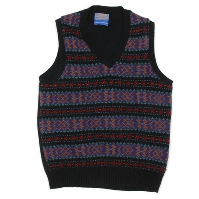 Pendleton Country Traditionls Men's Sweater Vest size M black purple - 934 - Image 1 of 4