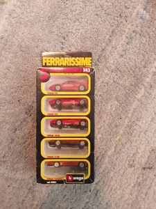 1980er Burago Ferrarissime Maßstab 1:43. 5 PACK AUTOS MODELLE 4300F - Bild 1 von 4