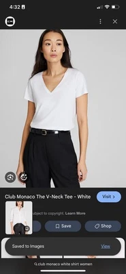 Blusa feminina Club Monaco L 100% linho manga balão botão frontal romântica - Imagem 1 de 2