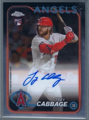 2024 Topps Chrome Trey Cabbage #RA-TCA Auto RC Angels - Image 1 of 2