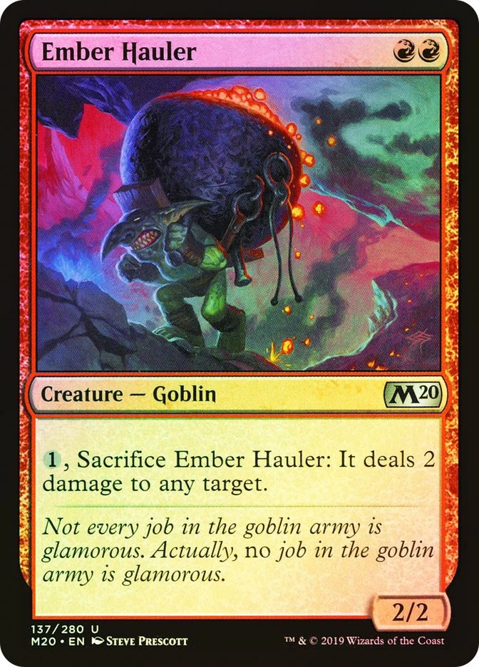 MTG FOIL Ember Hauler  - Core Set 2020 #137 - Image 1 of 1
