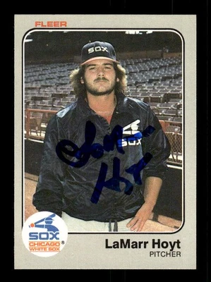 1983 Fleer #238 LaMarr Hoyt HAND SIGNED AUTO - Image 1 of 2