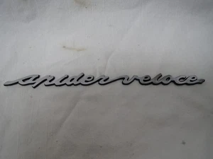Alfa Romeo Factory S2 S3 SPIDER VELOCE FRONT FENDER SIDE SCRIPT EMBLEM - Bild 1 von 9