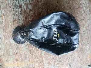 Bolso Everlast Elite Cuero Pro Boxeo MMA Velocidad Grande Negro Modelo #4242 con Giratorio - Imagen 1 de 3