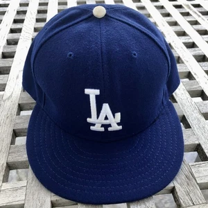 Los Angeles LA Dodgers Hecho en EE. UU. De Colección New Era 59FIFTY Genial Sombrero Base 7 5/8 - Imagen 1 de 5
