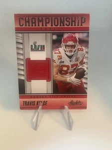 2023 Panini Absolute Travis Kelce Championship Fabric Patch #CF-2 Chiefs - Bild 1 von 2