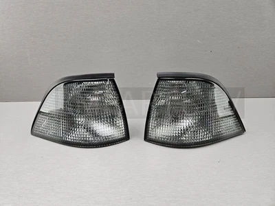 NEW GENUINE TYC BMW E36 COUPE CABRIO TURN INDICATOR FRONT PAIR SMOKED DARK - Image 1 of 4