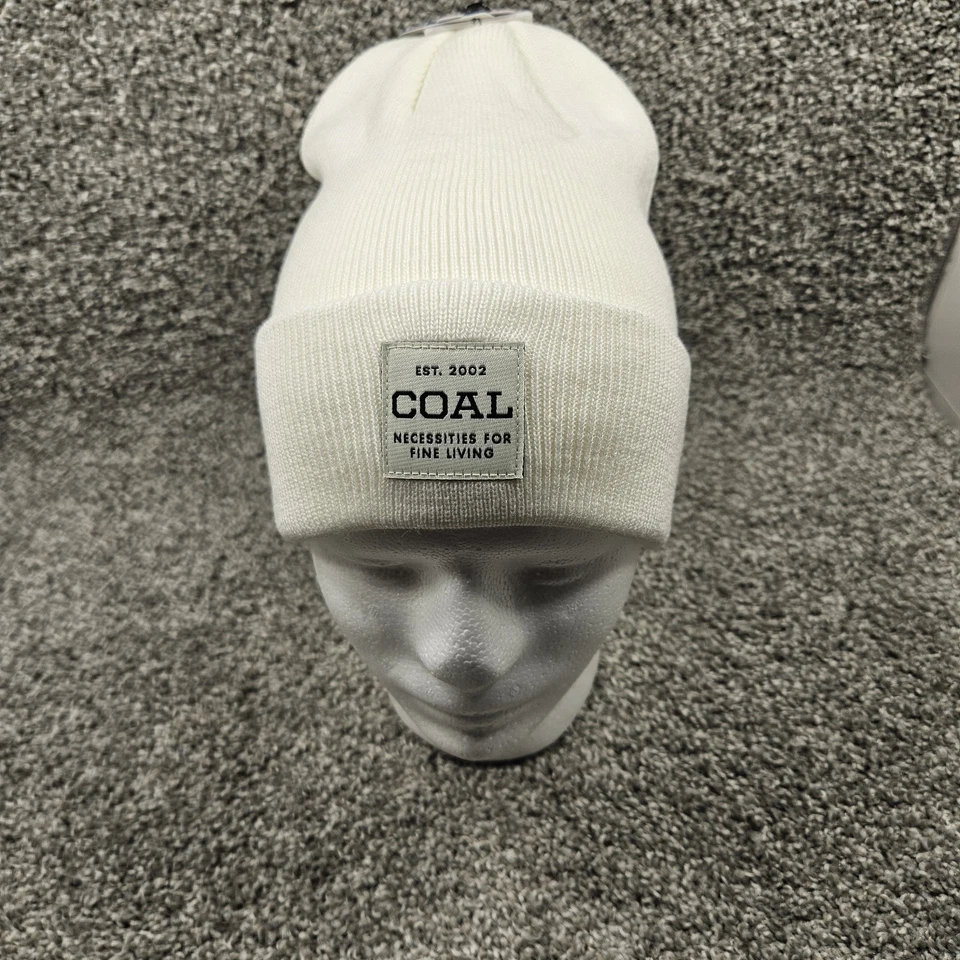 Uniforme de carbón de longitud media tejido puño gorro calce blanco unisex talla única para la mayoría Foto 1 de 4