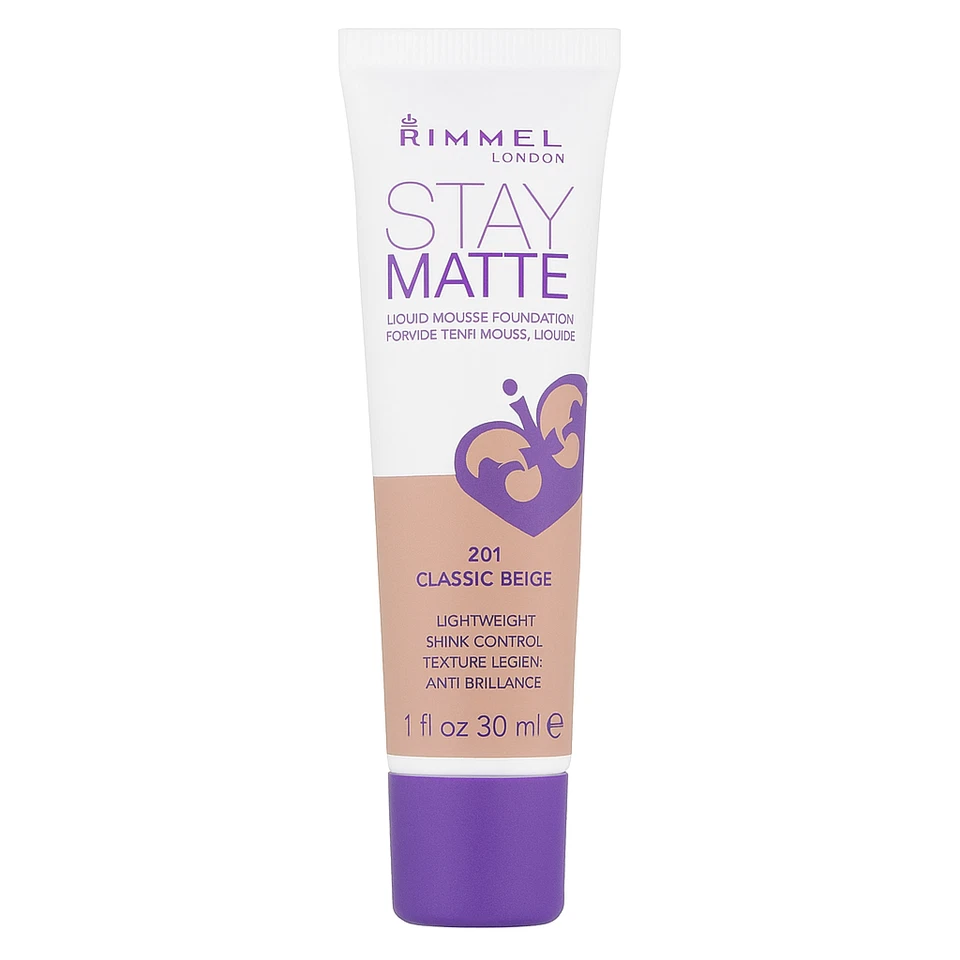 Rimmel Stay Matte Foundation 201 Classic Beige 1oz New - Image 1 of 1