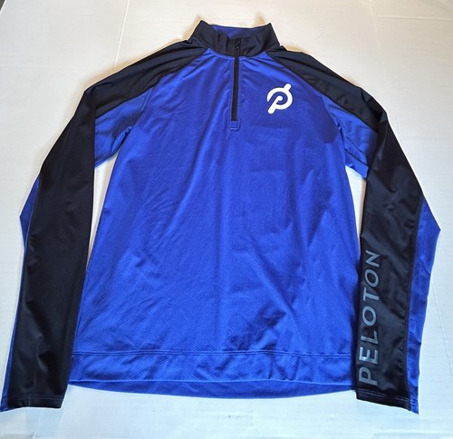 VETEMENTS Pullover Rhone Ploton da uomo piccolo blu nero 1 4 cerniera ciclismo corsa