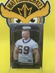 BROCK LESNAR 2021 PANINI PRIZM FOOTBALL CARD MINNESOTA VIKINGS