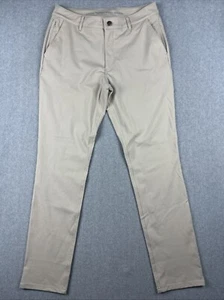 True Classic Pants Mens 33x33 Beige Stretch Tech Performance Golf Chino Casual - Picture 1 of 10