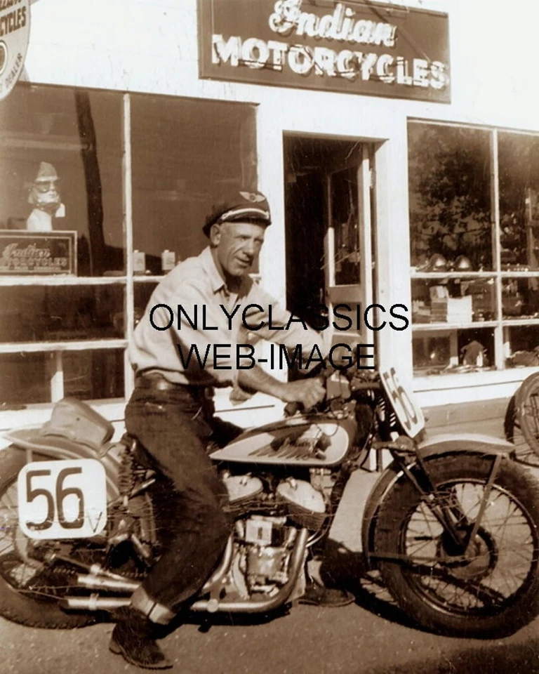 FOTO 8X10 JC PAPPY HOEL DISTRIBUIDOR INDIO MOTOCICLISTA CORREDOR FUNDADOR DE STURGIS RALLY Foto 1 de 1