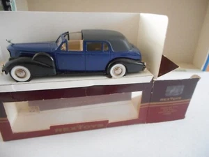 Rextoys Cadillac V16 1938-1940 Coupe De Ville Ferme Blu/Nero + Scatola - Foto 1 di 12