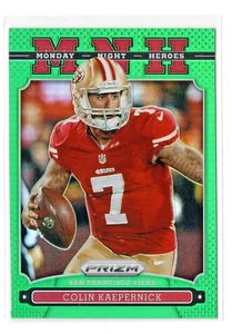 2013 Panini Prizm Green - Monday Night Heroes Colin Kaepernick #16 SF 49ers - quasi nuovo - Foto 1 di 2