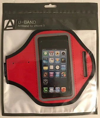 Brazalete Reflectante Aduro U-BAND para Apple iPhone 5 Rojo Nuevo Foto 1 de 2
