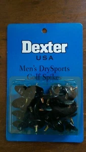 Package of 24 Dexter USA Men's DrySports metal Golf Spikes Trisport Lite Locking - Picture 1 of 4