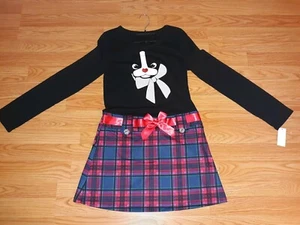 NEW Girls Kids dress Siz XL 14/16 by Basic Editions Color black-red animal lover - Picture 1 of 12