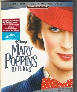 Mary Poppins Returns (Blu-ray, DVD, Digital) Multi Screen Edition NEW Sealed - Picture 1 of 2