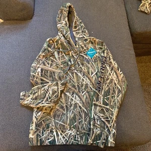 Cabelas Duck Hooded Sweatshirt Mossy Oak Shadow Grass Blade Camo Pullover Hoodie - Picture 1 of 5