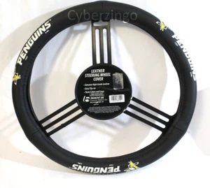 Cubierta de volante de cuero de 15" Pittsburgh Penguins - Imagen 1 de 6