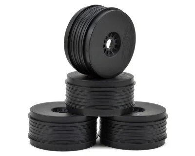 DE Racing Speedline Plus Buggy Wheels for 1:8 Buggy Black DER-PSB-8B  - Bild 1 von 3