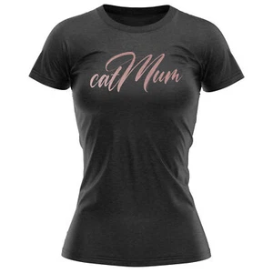 Rose Gold Cat Mum T Shirt Owner Birthday Fur Baby Pet Gift For Her Ladies Kit... - Picture 1 of 7